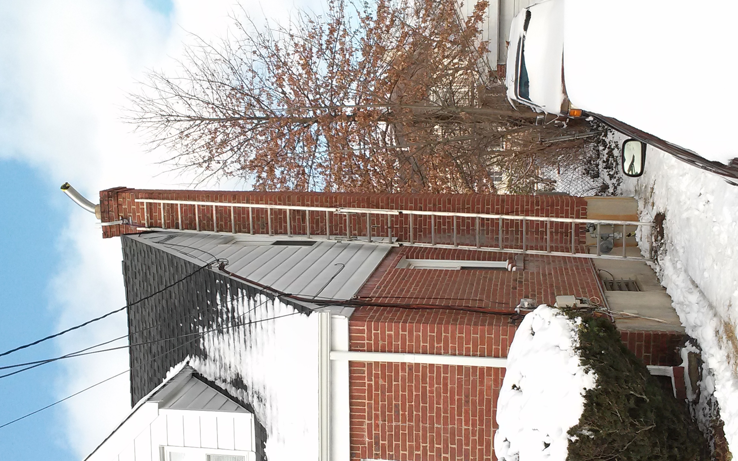 Stainless steel chimney liner installation in Hicksville, NY